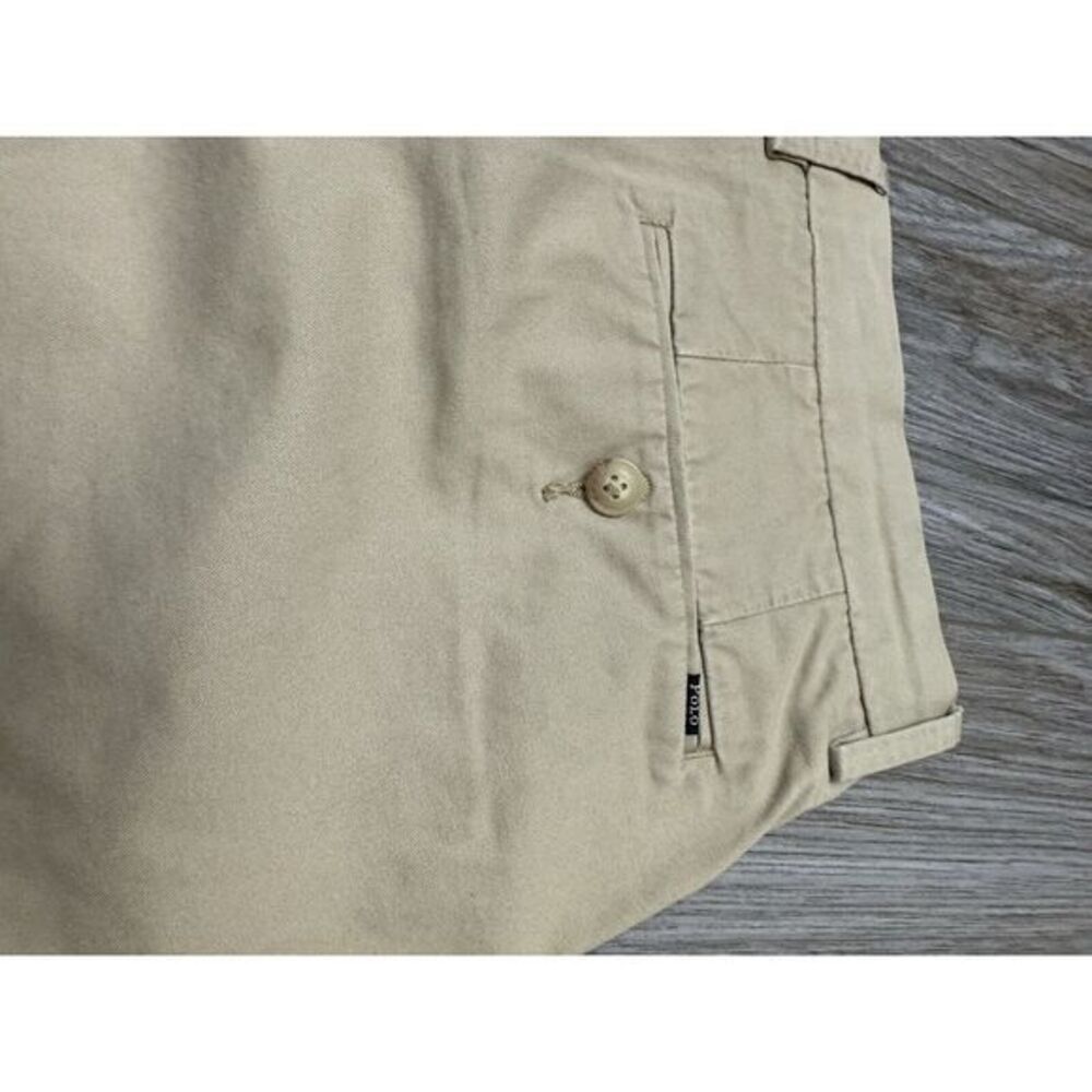Polo Ralph Lauren Stretch Classic Fit 9" Inch Chino Khaki Cotton Size 34 Shorts - Picture 6 of 6